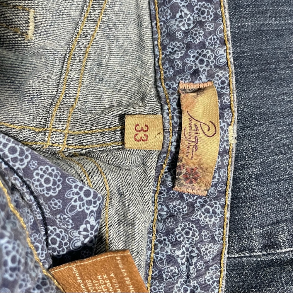 Paige Hollywood Hills Staight Leg Jeans 33 16 - Picture 6 of 7